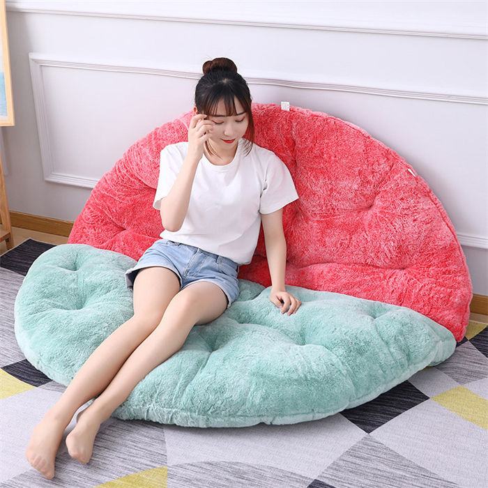 【時間限定10%OFF】クッション 背もたれ付きクッション ボア 腰痛 体圧分散 洗える 折りたたみ 座布団 チェアクッション 北欧 無地 パステルカラー シートクッション 座り仕事 椅子 オフィス 車内 床 送料無料 [3]