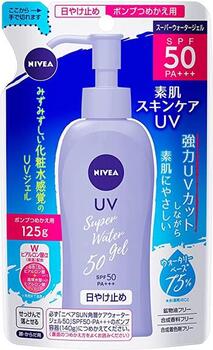 【花王】ニベアサン ウォータージェル SPF50 PA つめかえ用(125g)