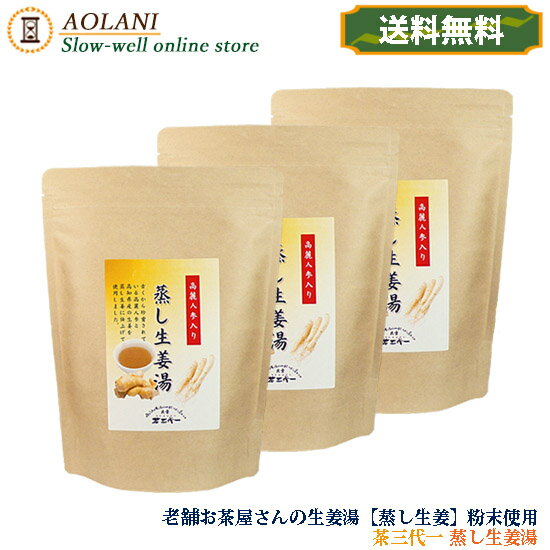 【送料無料】茶三代一 蒸し生姜湯 高麗人参配合 16g×14包×3