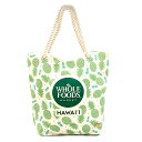 楽天ハワイアンマーケット AO-MAKEKE【ハワイ直輸入・正規品】 Whole Foods Market HAWAII エコバッグ ショッピングバッグ オーガニックパイナップル グリーン 緑 大きめトートバッグ コットン100％ フェアトレード ホールフーズ GOTS サスティナブル ショルダー ハワイアン 雑貨 ギフト