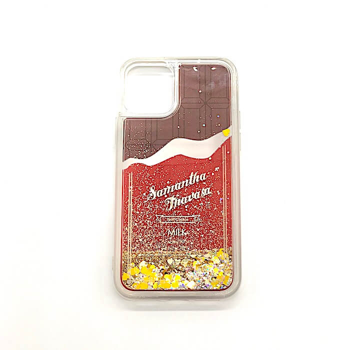 期間限定SALE！【SamanthaThavasa Hawaii】サマンサタバサ 携帯ケース スマホケース iPhone【for 11pro】 チョコレート MILK グリッター ゴールド ホログラム ラメ SamanthaThavasa USA Petit Choice ハワイ直輸入【正規品】送料無料 お洒落 バレンタイン Cell Phone