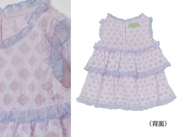 SALE【50％OFF】【通年】fafa【フェフェ】WAFFLES | ベビーワンピース〈ベビーピンク〉 （80〜100）1503-0002［送料込］