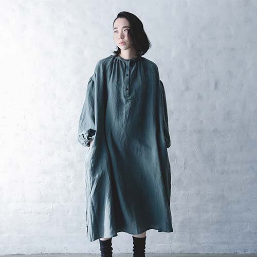 楽天あおまめ子供服-おしゃれブランド-【2022秋冬】michirico【ミチリコ】Linen dress（3色）（M レディース）mr22aw-27