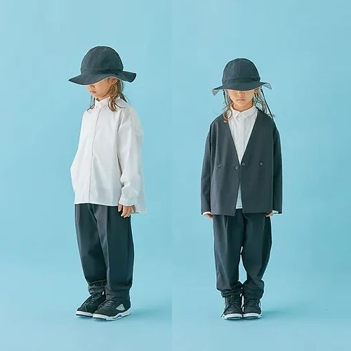 楽天あおまめ子供服-おしゃれブランド-【定番継続/2024春夏】MOUN TEN.【マウンテン】stretch typewhiter wide shirt　NEWベーシックシャツ（2色）（110～150/4サイズ）ms32-1501［セール対象外］