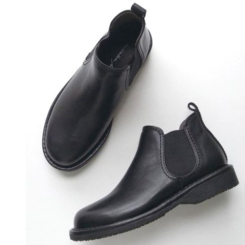 【秋冬】minan polku 【ミナンポルク】stitch side goa ankle boots ショートブーツ（2色）（36～38）m428