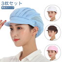 キッチン帽子 【3枚セット】衛生キャップ メッシュ 衛生帽子 男女兼用 コック帽 厨房 【3枚セット】衛生キャップ カフェ 工場 作業用 衛生帽 帽子 髪落下防...