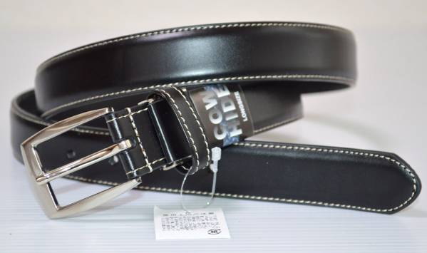 ロングサイズ/COWHIDE/ステッチ入りベルト/〜ウエスト110cmまで対応/P21