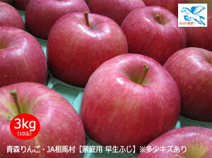 JA相馬村【家庭用・早生ふじ(昂林)】3kg(10-11玉)※多少キズあり<同梱不可>