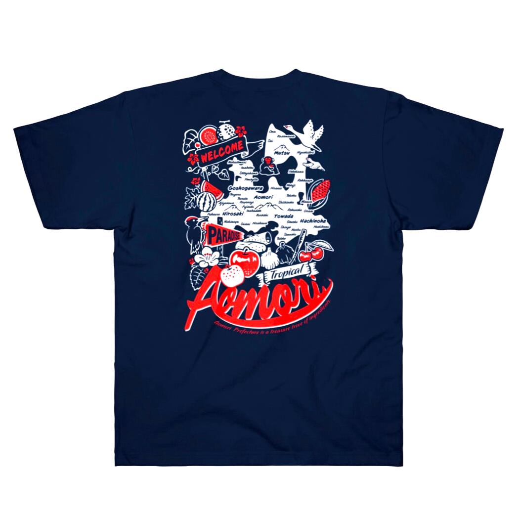 乐天商城 - 　アオティYAMA オリジナルTシャツ　送料込　《 青森を日常に 》【さかもと青果】