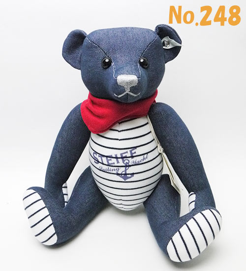 【即納】シュタイフ テディベア Steiff 世界限定 2012年発売 セレクションシーサイド 「ジーンズテディベア」ブルー 32cm