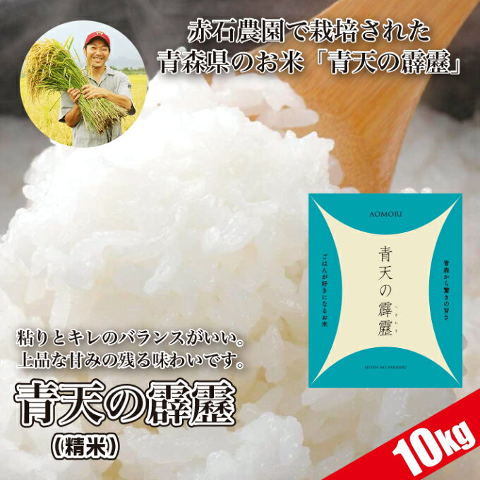 青天の霹靂 10kg 令和4年産の新米 青森県産ブランド米 産地直送 送料無料