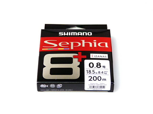 シマノ(Shimano) セフィア8+(Sephia 8+) LD-E61T 200m 0.8号 マルチカラー PEライン 18.5lb 8ブレイド 8X 8本...