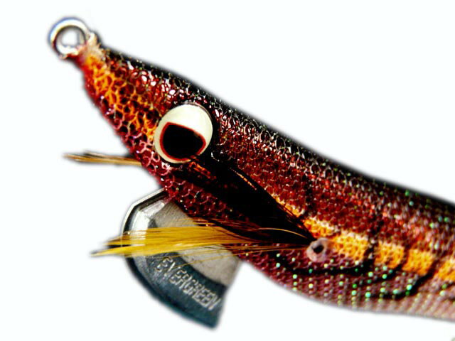 エバーグリーン(EVERGREEN) エギ番長　3.5号 D　ブラウン・エビ・赤 ＃0301R 21.5g ディープタイプ DEEP 遠投 ファストシンキング ダートアクション ビギナー 定番 エギング エギ 餌木 イカ釣り アオリイカ釣り ティップラン アオリイカ 春イカ 親イカ