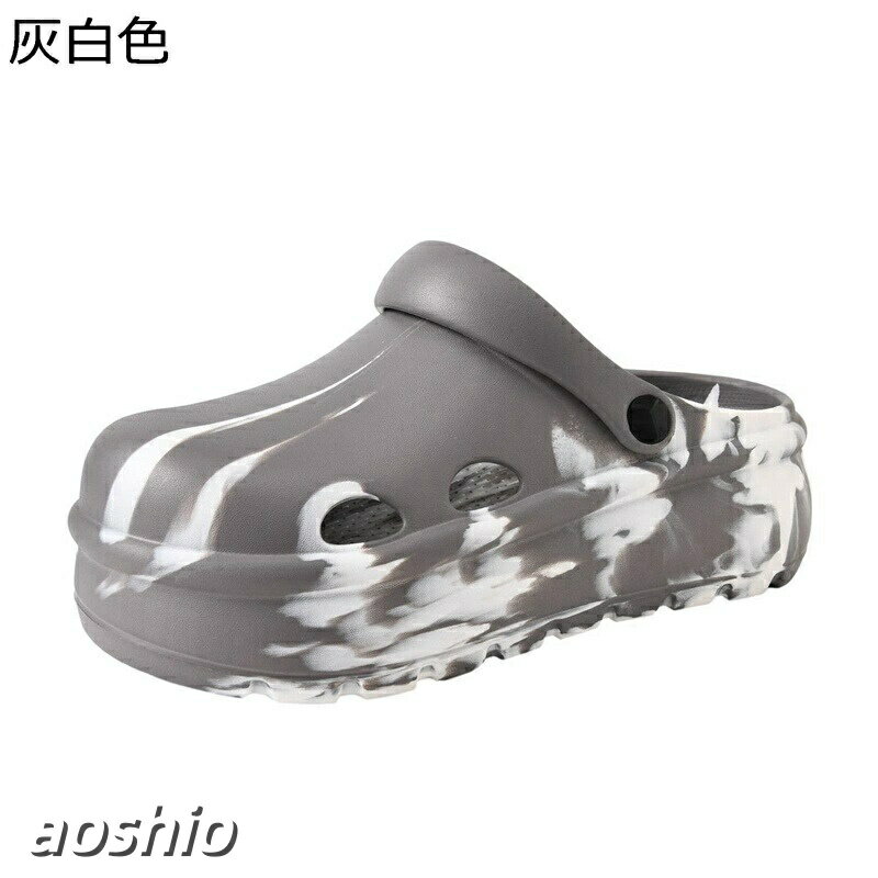 サンダル クロッグ メンズ 厚底 アウトドアサンダル 2way ストラップ 5cmアップ ファッション 夏用 スリッパ 凹凸 グラデーション EVA 水陸両用 軽量 脱げない 防滑 川 海 柔らかい