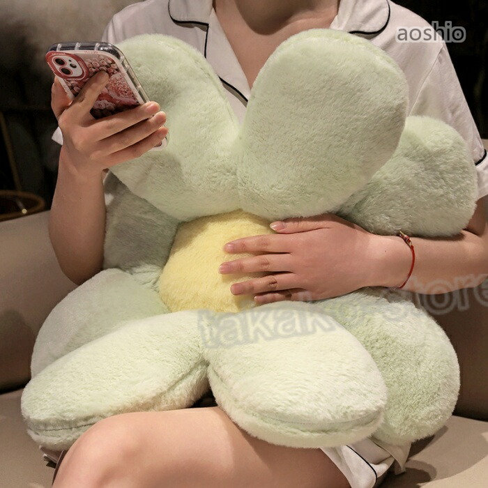 フラワークッション お花 クッション 抱き枕 お昼寝枕 座布団 背当て 枕 フロアクッション 柔らかい かわいい ソファー 車 ふんわり 座る 疲れ インテリア プレゼント ギフト 部屋飾り [3]
