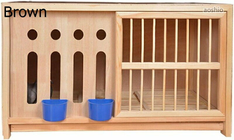 Rakuten - 鳥かご ケージ ピジョンペアリングケージ ピジョンレーシング 伝書鳩の巣 ピジョン用品 回転ドアボルト 遮光ドアのデザイン 無垢材の巣箱