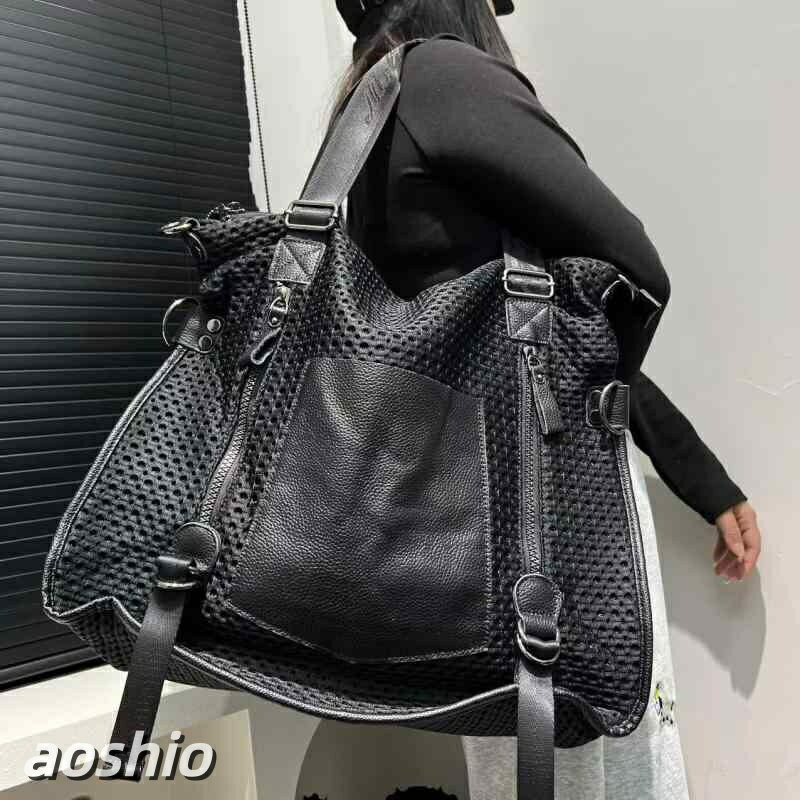 Rakuten - トートバッグ レディース 欧米レトロ メッシュ 切り替え 本革 牛革 レザー 大容量 ファスナー付き 横型 スクエア 手提げ 斜め掛け 肩掛け 2way ブラッ 通学 通勤 カジュアル
