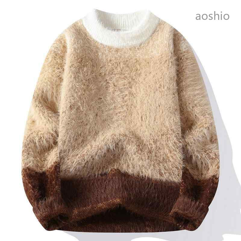 ニット セーター メンズ グラデーショ メンズファッション 早い者勝ち A:7145カーキ B:7145ライトグレー C:7145ライトブルー D:7143黒 E:7143湖緑 F:7143ダークブラウン M L XL 2XL 3XL 4XL
