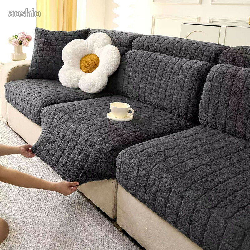 Rakuten - ソファーカバー ボックス型 秋冬 替えカバー 伸縮 弾力 ストレッチ ボックスシーツ 無地 寒さ対策 1人掛け2人掛け3人掛け 汚れ防止 防塵 キズ防止 椅子カバー 座面部カバー