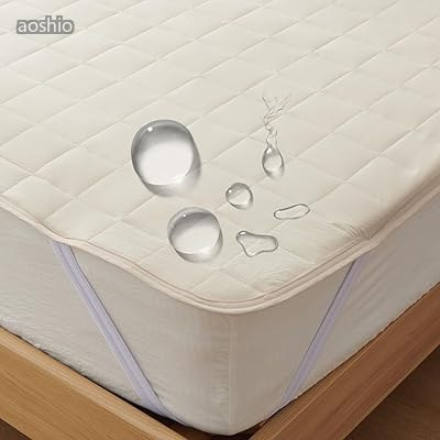 Pads - 防水敷きパッド ワイドキング 防水シーツ おねしょシーツ 抗菌防ダニ さらふわ 中綿 洗える 4隅ゴム付き 着脱簡単 オールシーズン ベッド マットレスプロテ ペット 介護用 マットレス