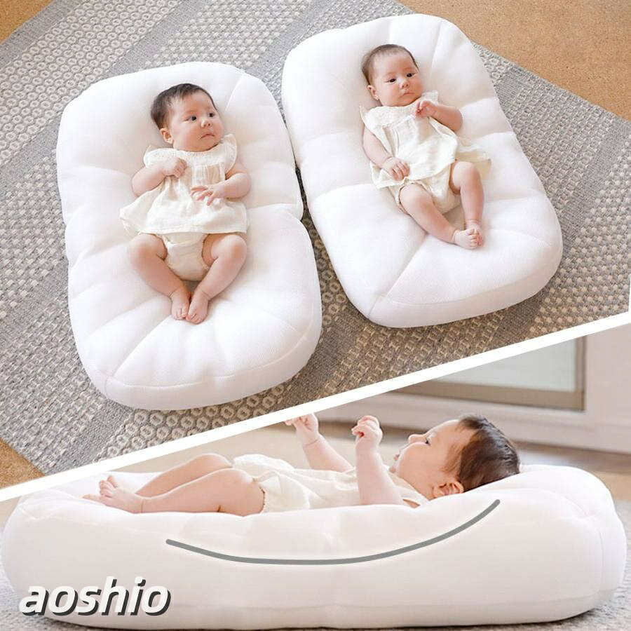 ベビーベッド シーカーブ クッション 赤ちゃん 持ち運び 布団 寝かしつけ Cカーブ 新生児 安眠 快適 ギフト プレゼント 出産祝い [3]