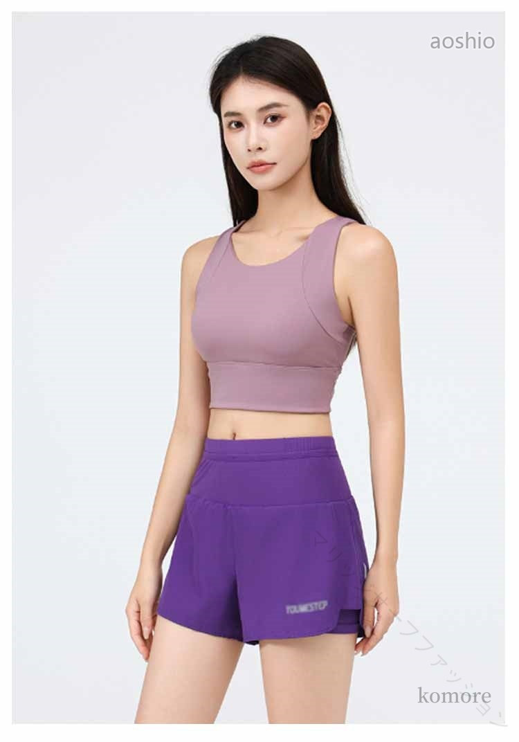 ランニング パンツ レディース マルチ ポケット プラス 多 インナー パンツ付き 吸...