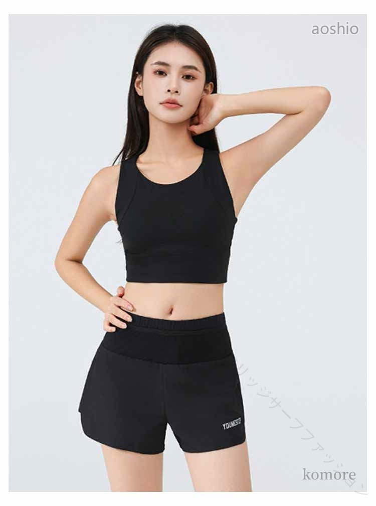 ランニング パンツ レディース マルチ ポケット プラス 多 インナー パンツ付き 吸...