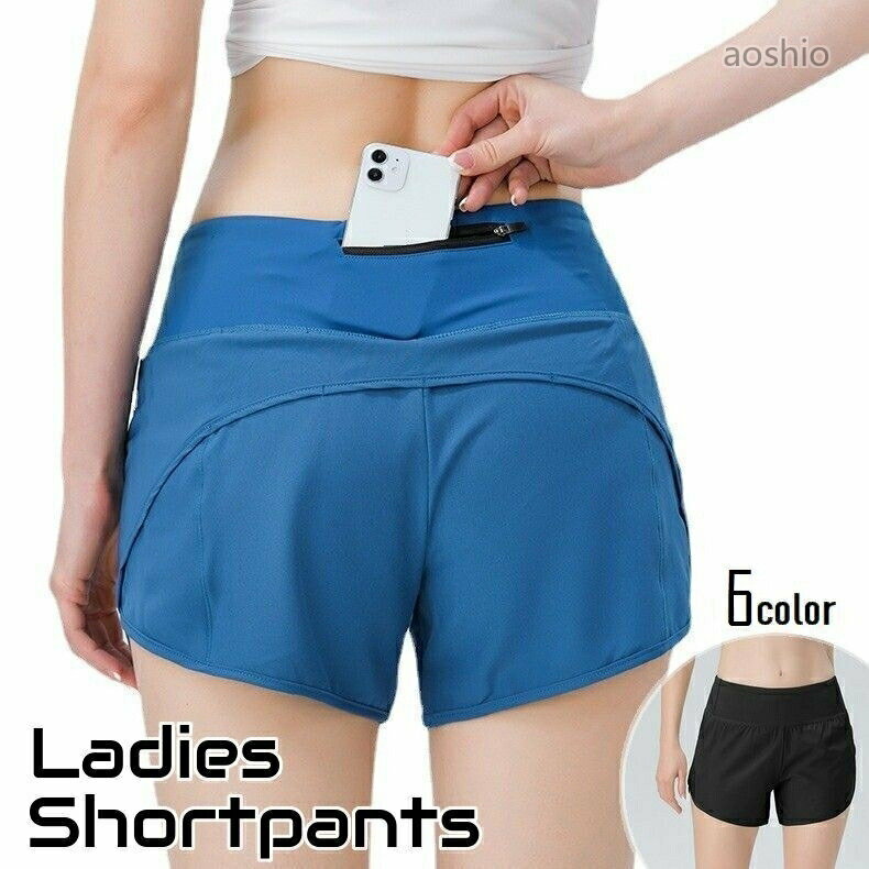 スポーツウェア ショートパンツ レディース 女性用 ボトムス 短パン 無地 ポケット...