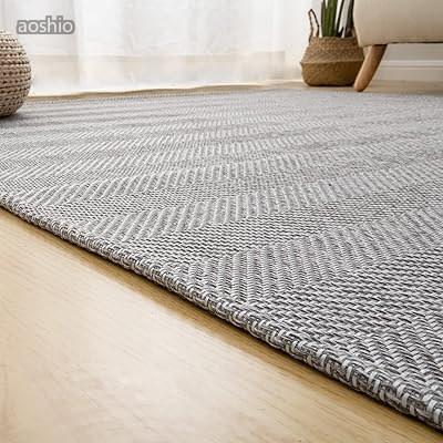 乐天商城 - ラグ カーペット 春 夏 190x240cm 3畳 ラグマット ヘリンボン柄 北欧 じゅうたん 無地調 幾何学模様 床保護 防音 リビング 滑り止め グレー 安心素材 オールシーズン適用