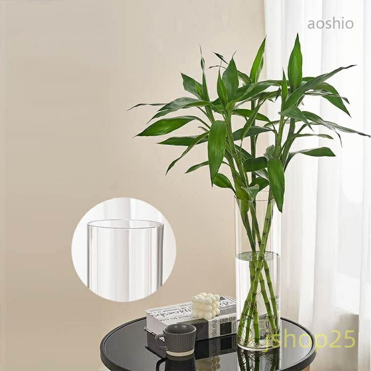 大きい おしゃれ アクリル インテリア フラワーベース 花瓶 北欧 花器 40cm グレー 35cm 透明 リビング 25cm 一輪挿し 割れない 雑貨 新生活 寝室 玄関 食卓 窓辺 書斎 [2]