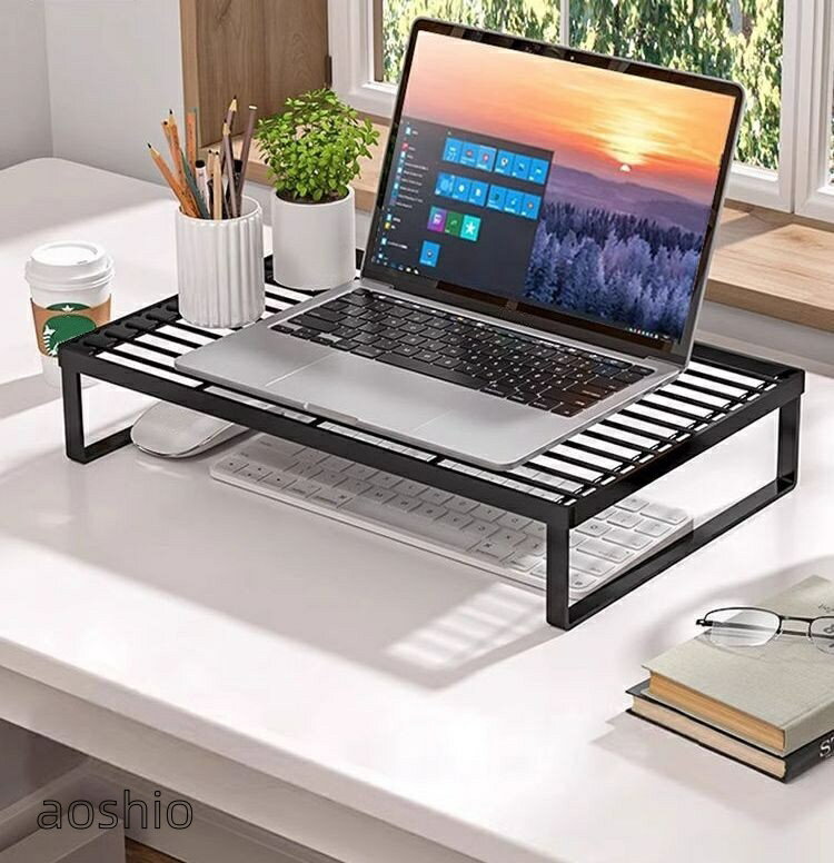 モニタースタンド デスクトップ用PC台 パソコン台 ディスプレイ台 机上ラック ロー...