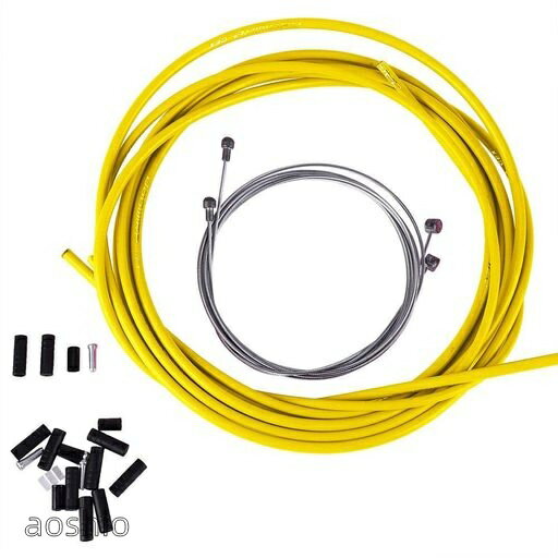 Bicycle Shift Cable Set, Universal Shift/Brake Cable, Replacement Bicycle Parts, Yellow, Bicycle Repair Parts Accessories