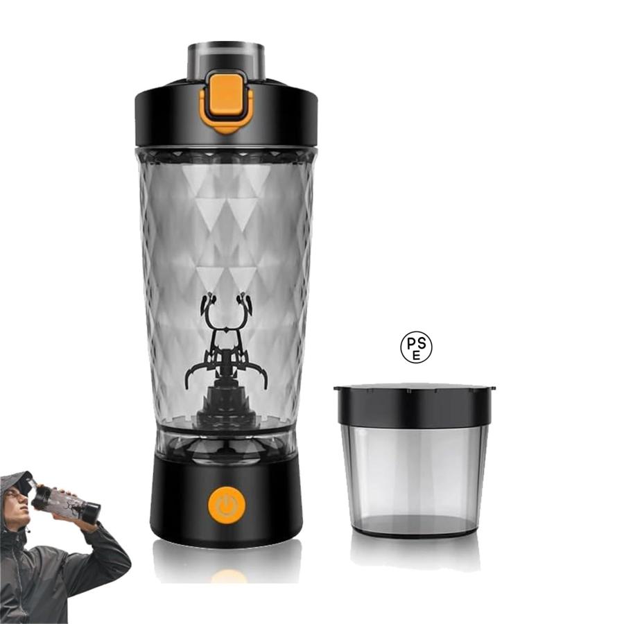 ワンタッチシェイカー ? どこでもスムーズなプロテインミックス、22オンス電動プロテインシェイカーボ..