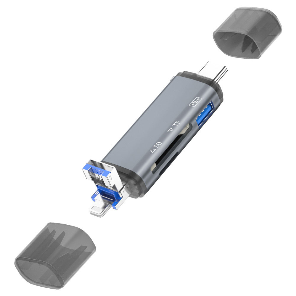 3in1カードリーダー USB-C USB-A Lightning接続 SD microSD USB 書き込み?読み込み iPhone iPad スマートフォン タブレット PC バックア