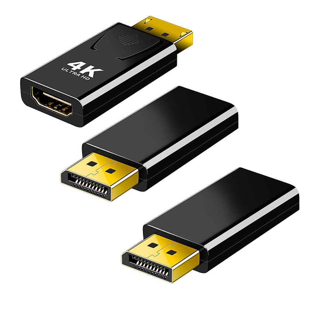 3個セット DisplayPort to HDMI 変換アダプター 4K60Hz 対応 ディスプレイポート HDMI 変換 コネクタ HDMIケーブル別売り PC テレビ モ