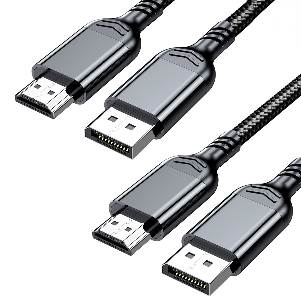 2本セット DisplayPort to HDMI 変換ケーブル 4K30Hz 対応 1.8m ディスプレイポート HDMIケーブル 変換アダプター コネクタ PC テレビ