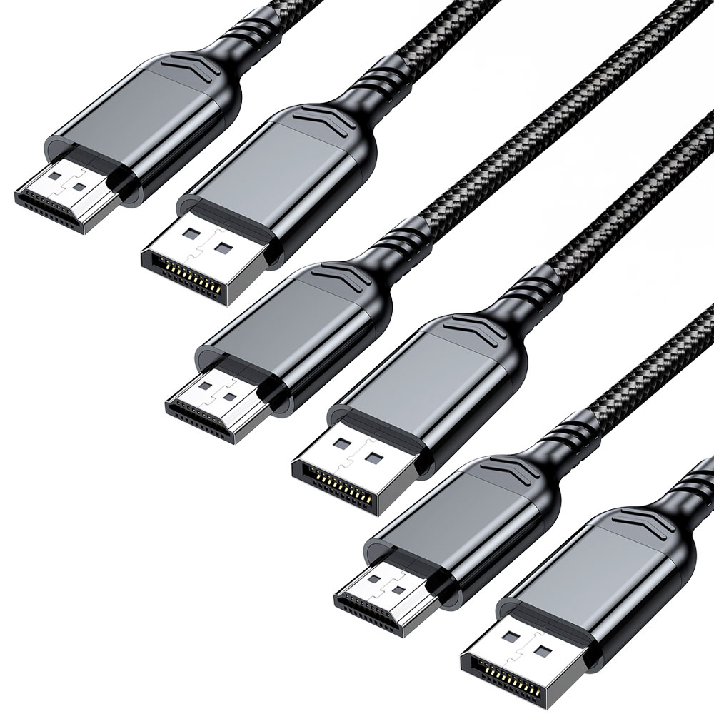 樂天商城 - 3本セット DisplayPort to HDMI 変換ケーブル 4K30Hz 対応 1.8m ディスプレイポート HDMIケーブル 変換アダプター コネクタ PC テレビ
