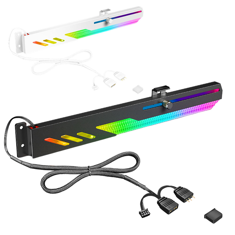 樂天商城 - グラフィックボードブラケット ARGB 5v 3pin 対応 LED搭載 GPUサポートホルダー グラフィックボードサポート グラフィックボードステー