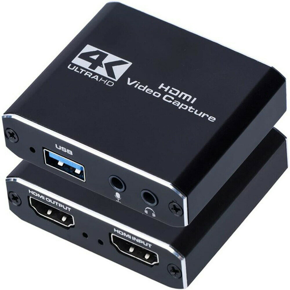4K/1080P対応 HDMI ゲームキャプチャーボード USB3.0で簡単接続！ PS5/PS4/Switch 60FPS高画質 録画?ライブ配信用 ◇FAM-HK0017【メール