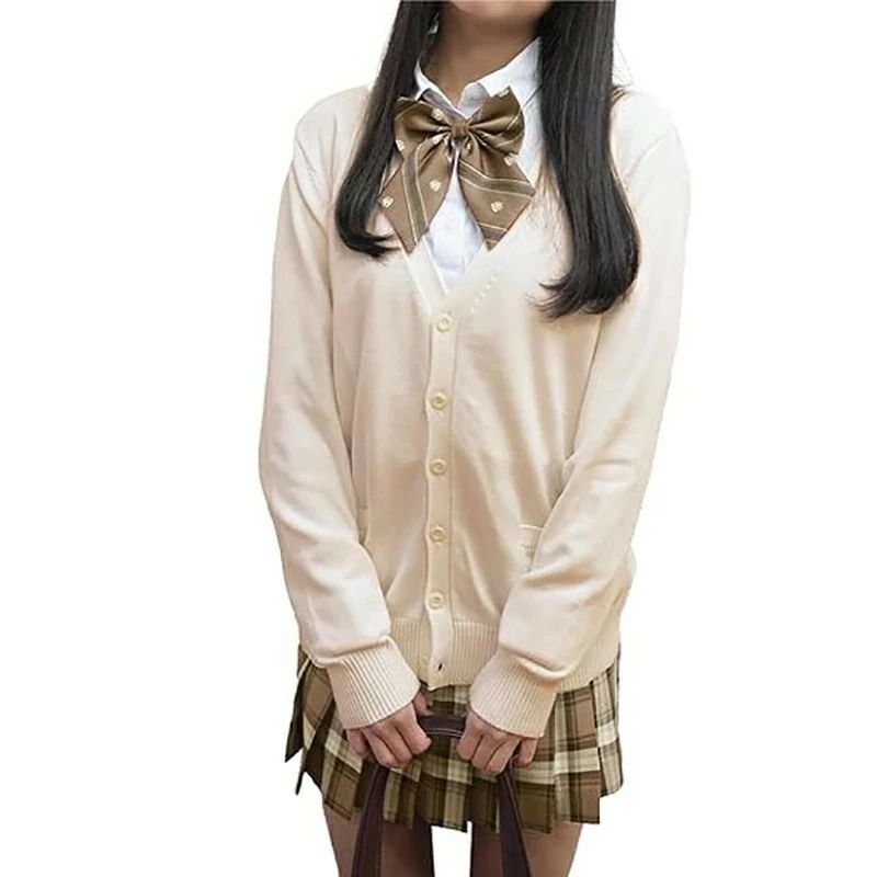 Rakuten - カーディガン 学生 かわいい 綿100% 制服 通学 スクールカーディガン