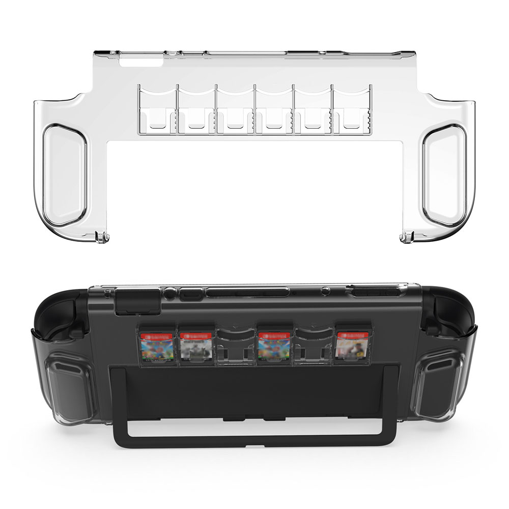 Switch2 専用 クリスタルカバー 透明 クリア 保護カバー スイッチ2 アクセサリー 背面スタンド使用可能 軽量 ゲームカード収納 ◇FAM-TN