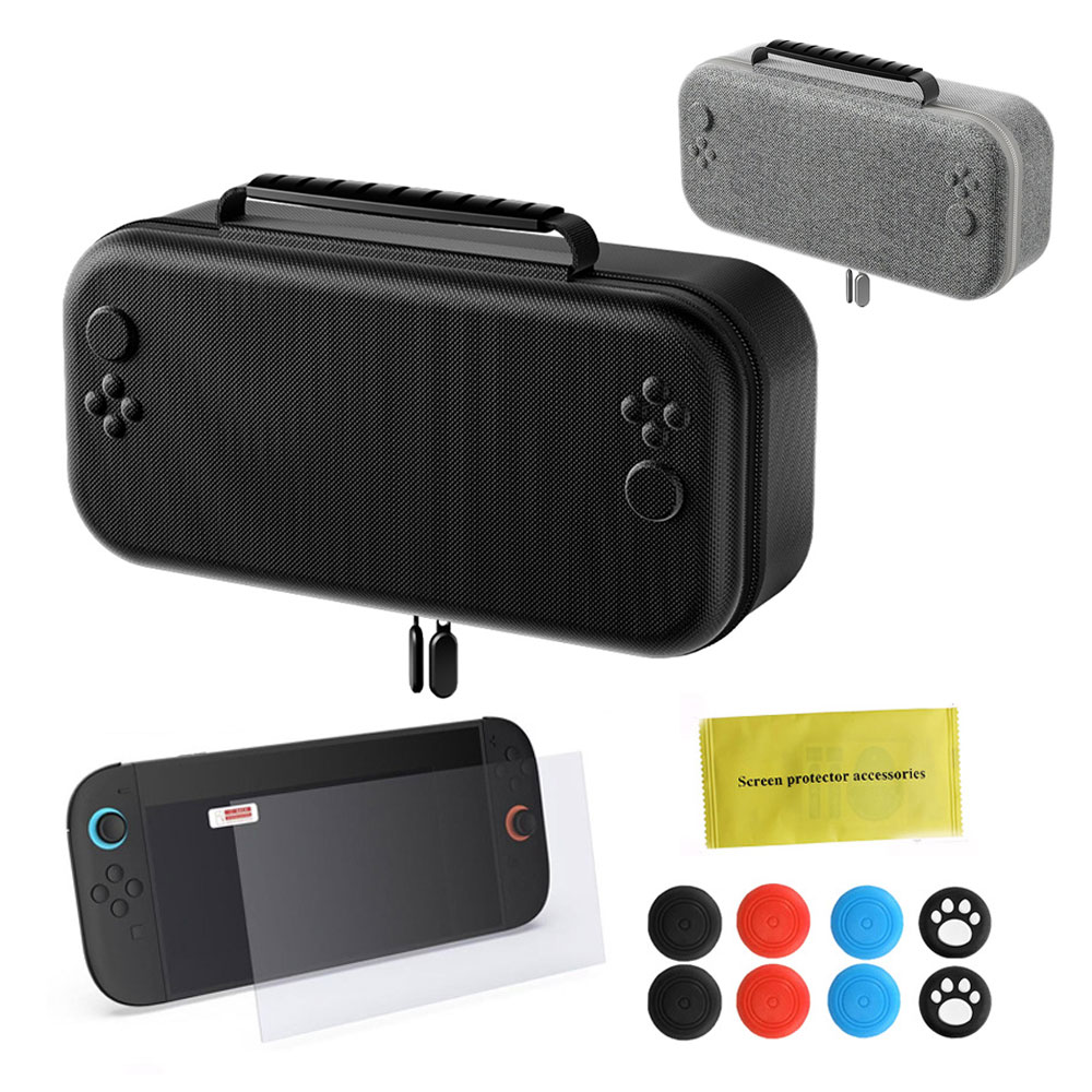 Nintendo Switch2 専用 キャリングケース ＆ アクセサリーキット 収納ケース 収納バッグ ガラスフィルム アナログスティックキャップ 耐