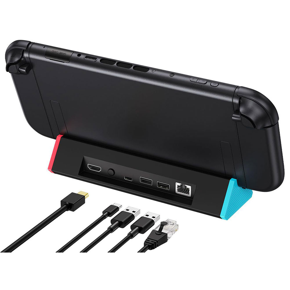 Nintendo Switch2 専用 ポータブル ドック 純正ドック代わりに PD100W 4K HDMI フルHD 120Hz対応 USBポート×2 有線LANポート ◇FAM-TNS