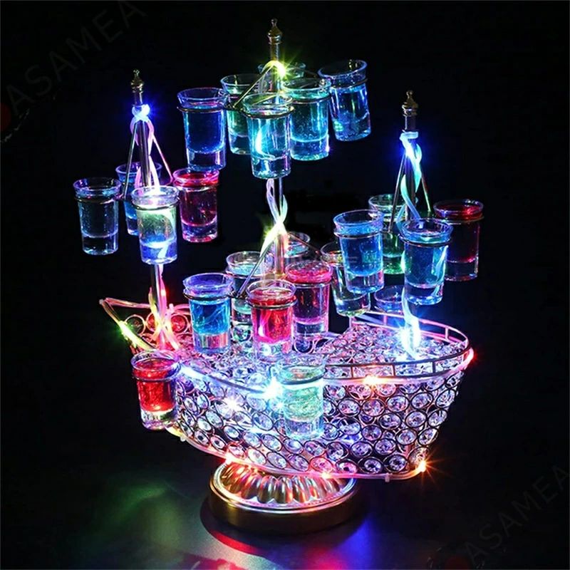 幻の船 LED酒ボトルの表示棚 バーホテル LED酒棚の表示棚 幻の船を実現 酒器 船型酒棚 テキーラ観覧車 ..