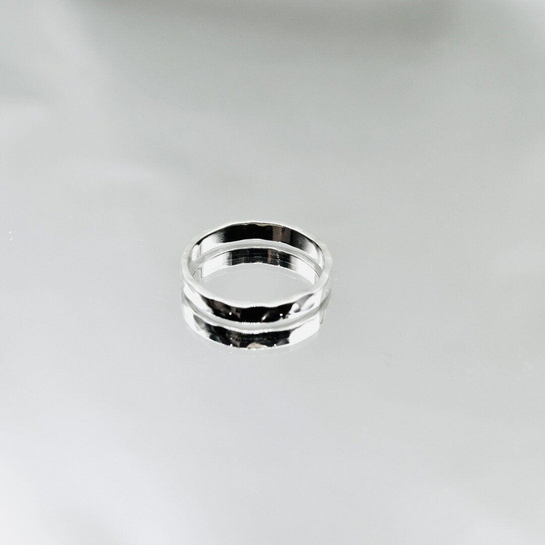 シルバーリング レディース 925 950 メンズ silver950 3mm 槌目デザインリング 嬉しい1号〜30号まで選べる ハンドメイド 男女兼用 名入れ 2