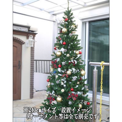 クリスマス ツリー 店舗 施設 イベント 人工植物 / スリムツリー 240cm グリーン /B