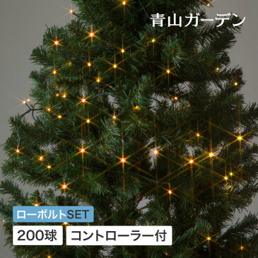 ＼クーポン配布中！／イルミネーション 屋外 LED ライト クリスマス タカショー / ローボルト iSparkle ストレート200球 シャンパンゴールド＆マルチ /A