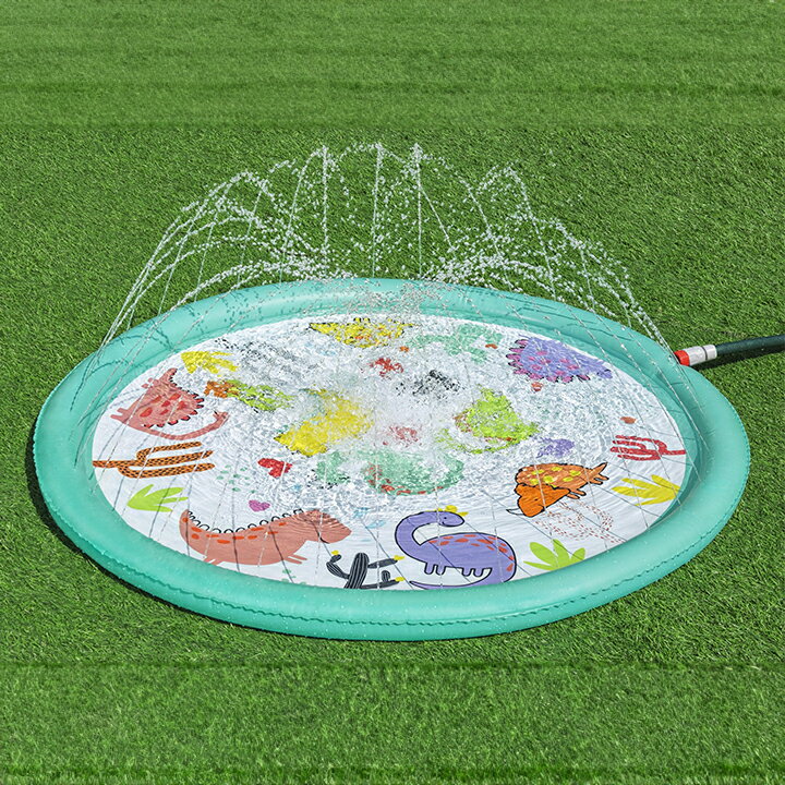 乐天商城 - タカショー bestway 家庭用 プール 水遊び 子供 噴水 カワイイ ベストウェイ / デザートディノ スプラッシュパッド /小型