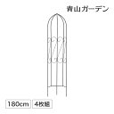 トレリス フェンス 半円 バラ クレマチス 誘引 つる性 目隠し 目かくし おしゃれ タカショー / アールトレリス L 4枚組セット /中型 (rco)