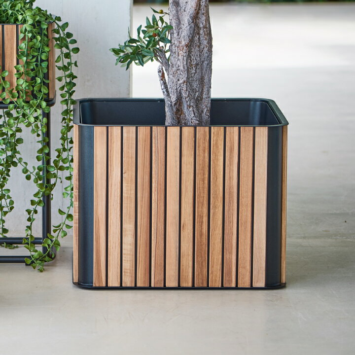 鉢 プランター 菜園 スタンド 木製 ガーデニング タカショー /フワラーボックスプランター チーク /中..